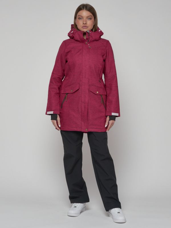 Parka MTFORCE women's hooded crimson 19002M